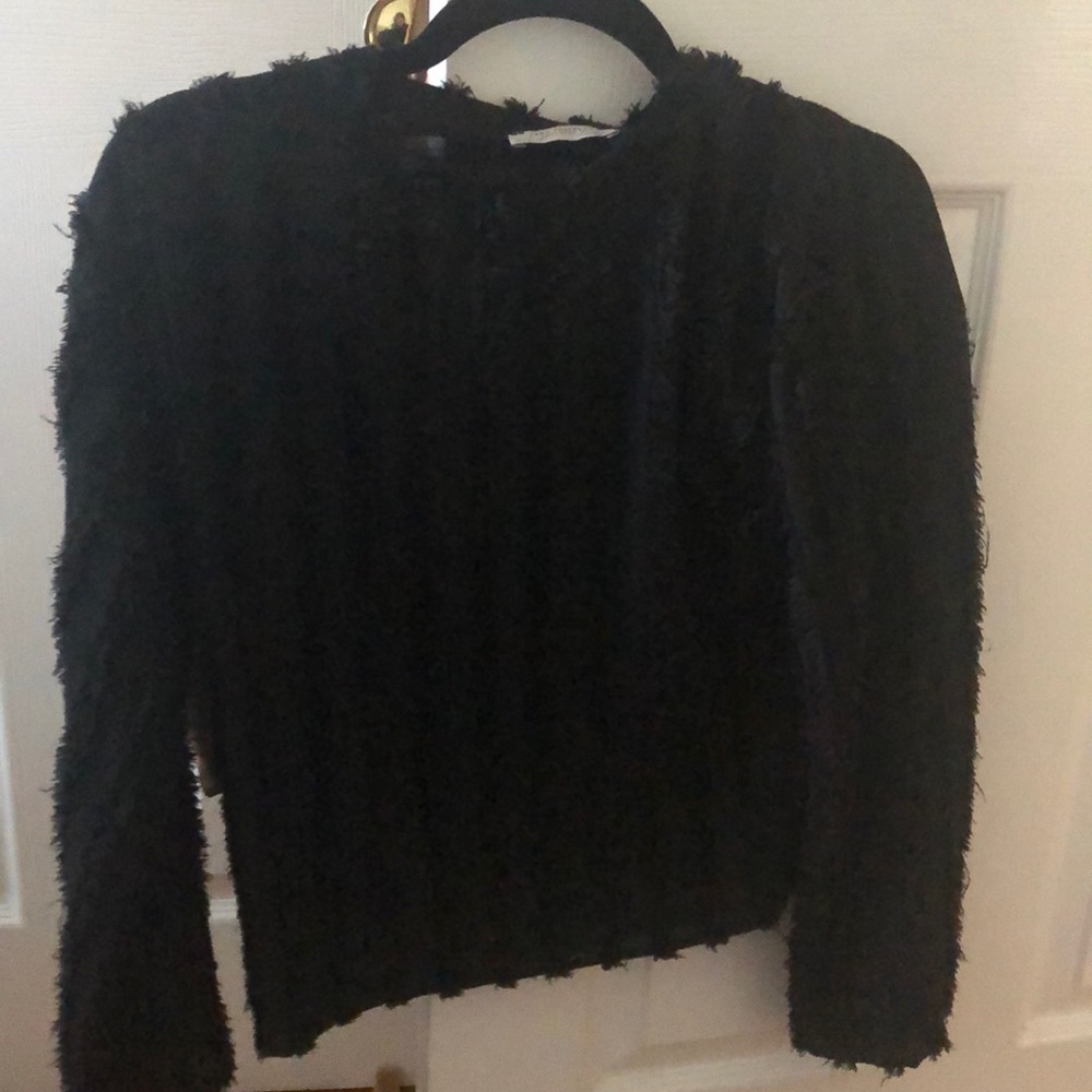 Long sleeve fuzzy Zara top